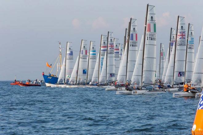 A race start on day two of the Nacra 17 World Championship World Championship © Thom Touw http://www.thomtouw.com